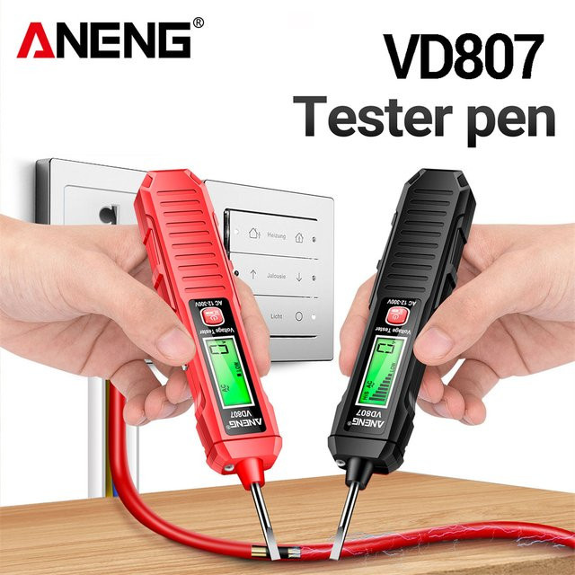 ANENG VD807 Smart Induktions-Tester Stift für AC 12-300 V mit NCV-Sensor und Drahtdetektor in Schwarz - Bild 1