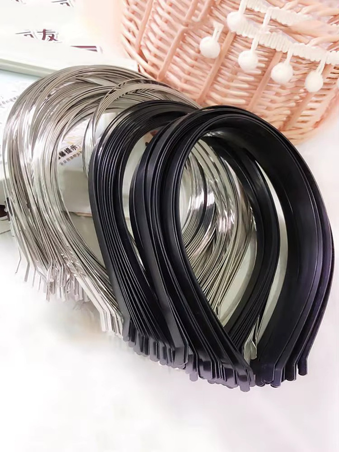 Haarreifen Edelstahl, goldfarben, schwarz, Unisex - Bild 1