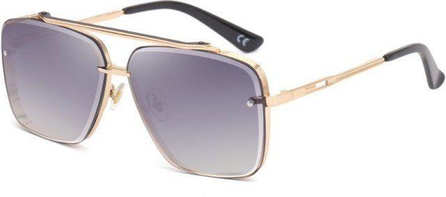 Bai Fen Bai Electronic 3C Mach Six Rock Flight Seven Sonnenbrille, Pilot, Metall, Vollrand, Unisex, grau - Bild 1
