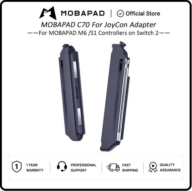 MOBAPAD C70 JoyCon-Adapter in Schwarz für bequemes Laden von Nintendo Switch JoyCon sowie M6 HD, M6S, S1 und S/HD-Controllern - Bild 1