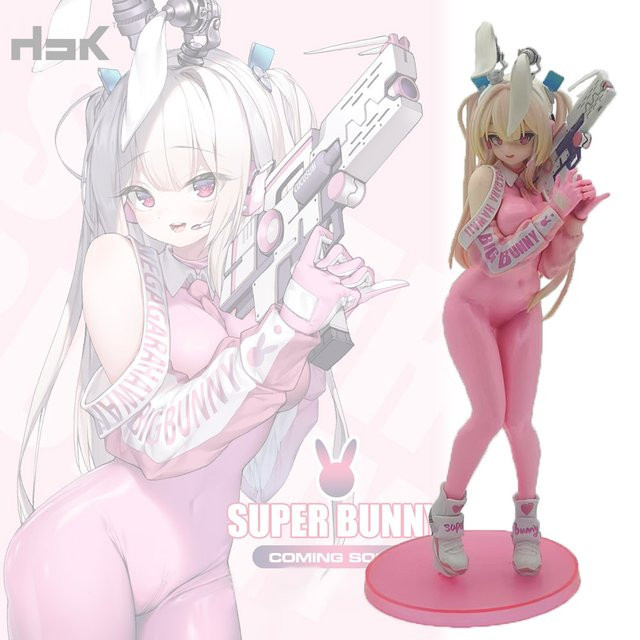 Super Bunny Anime-Figur, Einzelfigur, Rosa / Pink, Kunststoff - Bild 1