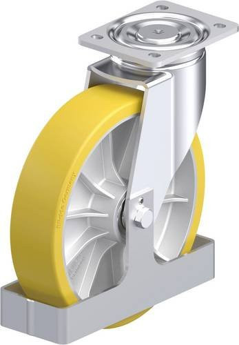 Blickle Stahlblech-Lenkrolle LH-ALTH 252K-FS in Silber mit 250 mm Rad-Durchmesser und 900 kg Tragfähigkeit - Bild 1