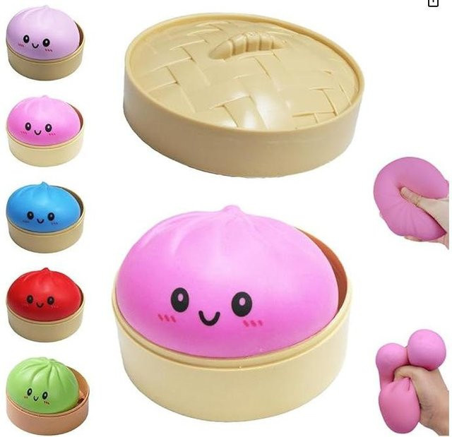 BC Pet Supplies Dumpling Squishies, Handknet-Rückprallspielzeug, rosa - Bild 1