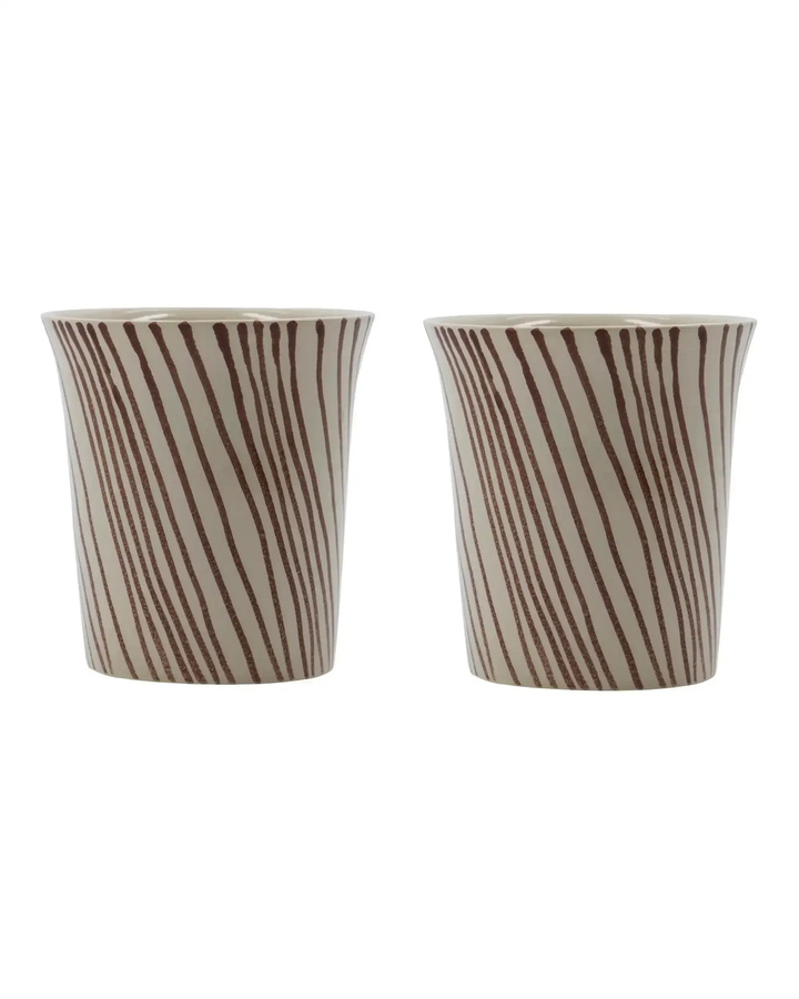 House Doctor Becher Diva Braun 2er-Set Höhe: 9 cm - Bild 1