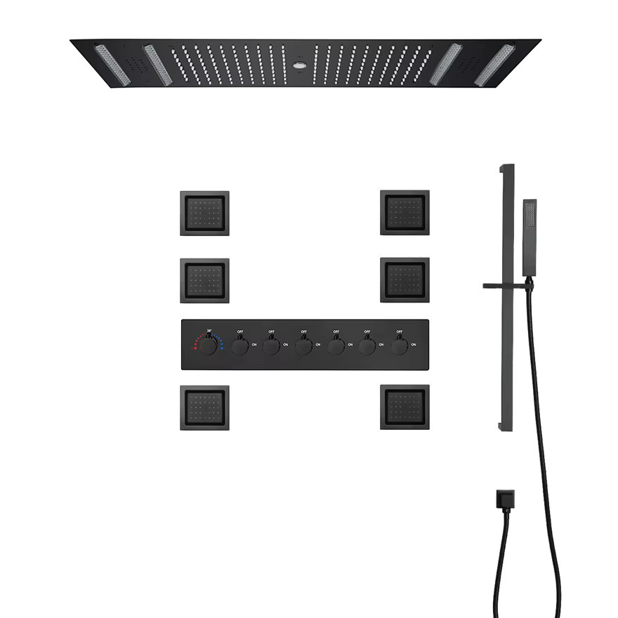 Boen Duschsystem mit Regendusche und Handbrause in Chrom, Smart Thermostat Set für Paare - Bild 3