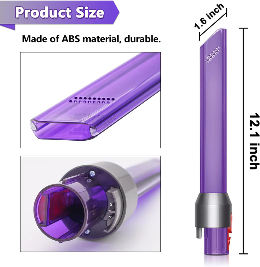 LED Fugendüse mit Licht für Dyson V7 V8 V10 V11 Staubsauger Ersatzteil in Lila - Bild 5