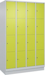 C+P Schließfachschrank Classic PLUS mit Sockel und 4 Abteilen, Farbe Viridingrün, B/T/H: 120 x 50 x 195 cm - Bild 1