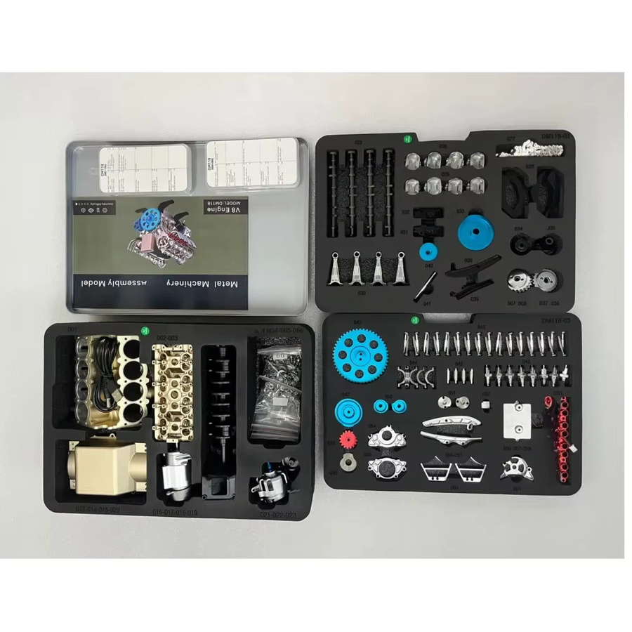 TECHING 1/3 V8 Motor KIT, Modell Metall, Mechanische Motor, Modellbausatz - Bild 3