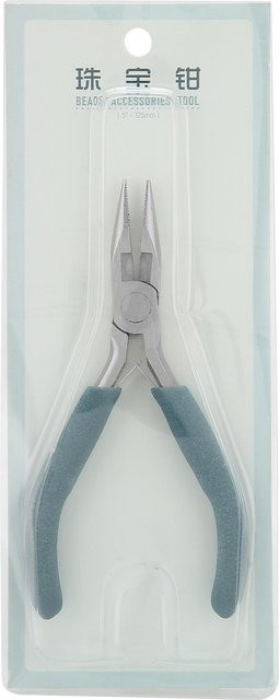 Neoglint Spitzzange aus Stahl für die Schmuckherstellung, Gezahnt, Silber/Weiß - Bild 1