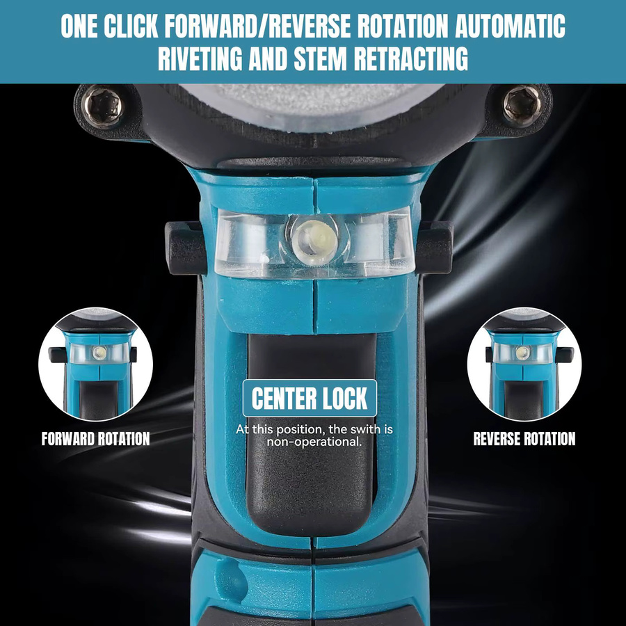 Bürstenlose elektrische Nietpistole für Makita 18V Akku mit 20000N Kraft für Nietmuttern 2,5/3,2/4,0mm - Bild 3