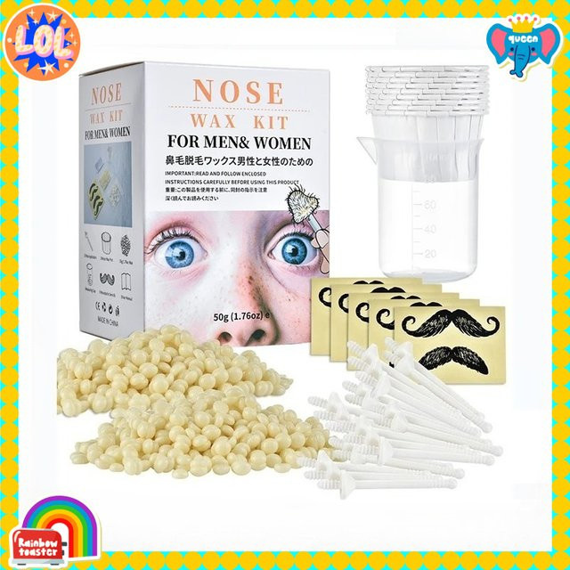 XMSJ Nasenhaarwachs-Set, Unisex, mit Wachsperlen und Nasenhaarschneider - Bild 1