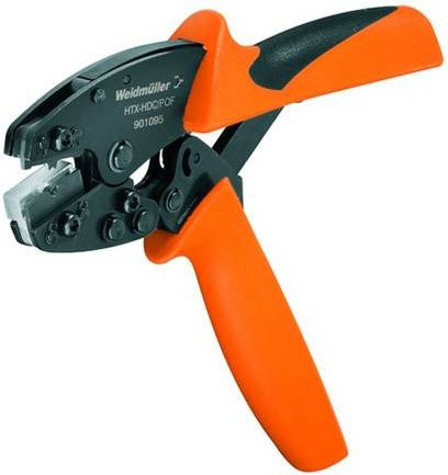 Weidmüller HTX-HDC/POF Crimpzange für polymere optische Fasern (POF) und LWL-Stecker 1 bis 1mm², orange - Bild 1