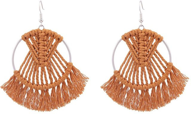 Lucky Star Jewelry Quastenohrringe, braun, Damen - Bild 1