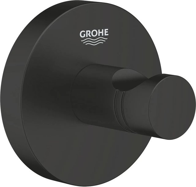Grohe QuickFix Bademantelhaken Start in Matt Schwarz, B/T/H: 80 x 70 x 90 mm - Bild 1