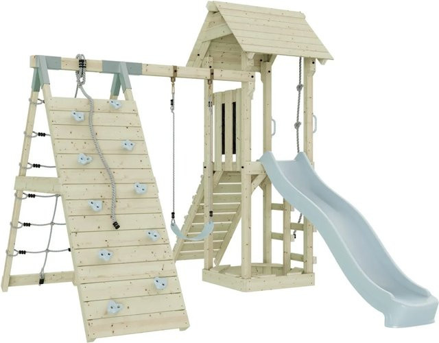 OutdoorToys Spielturm Trondheim mit Kinderschaukel in Eisblau - Bild 1