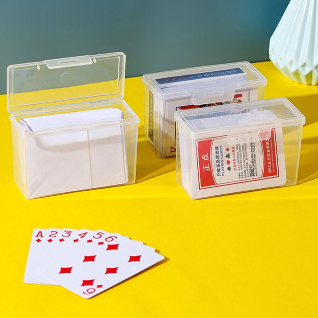 Transparente Mehrzweck-Aufbewahrungsbox aus Kunststoff für Spielkarten, Visitenkarten und Kreditkarten als Organizer - Bild 1