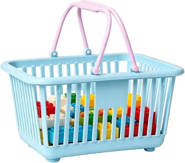 Mini-Einkaufskorb Aufbewahrungsbehälter mit Griffen von A Family Of Home Textiles in Rosa und Blau aus Kunststoff - Bild 1