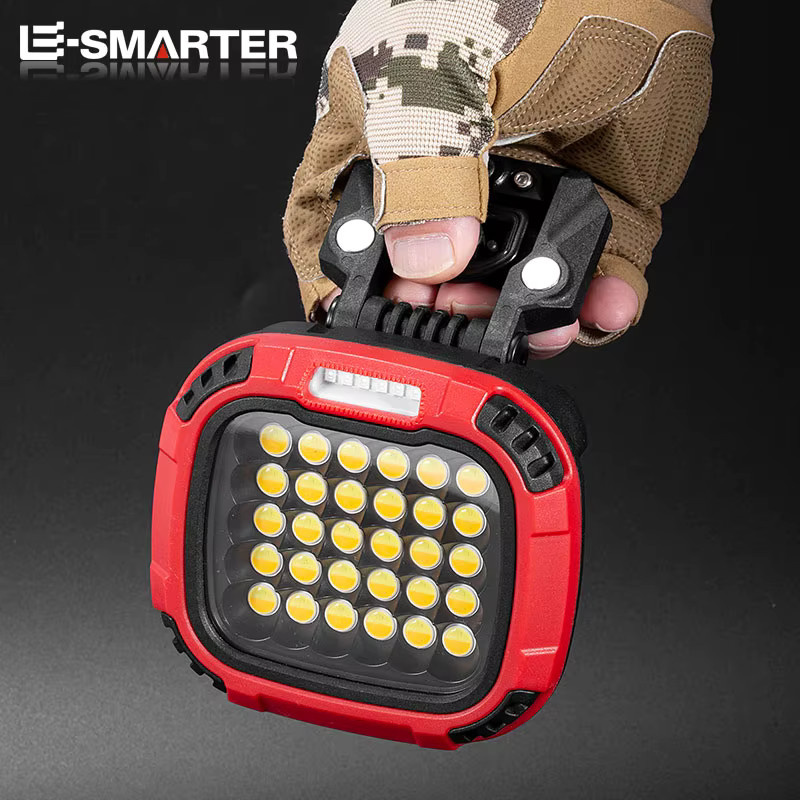 ESMARTER Tragbare Magnetische COB-LED-Flutlichtlampe, Wiederaufladbare Multifunktionale Arbeitsleuchte für Outdoor, Camping und Notfälle - Bild 4