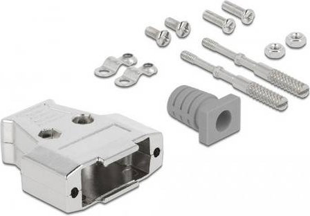 Delock 66626 D-SUB Gehäuse aus Metall in Silber - Bild 1
