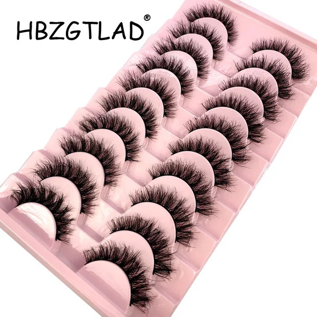 HBZGTLAD Künstliche Wimpern, 3D-Nerzwimpern, Black, 10 Paar, Unisex - Bild 1