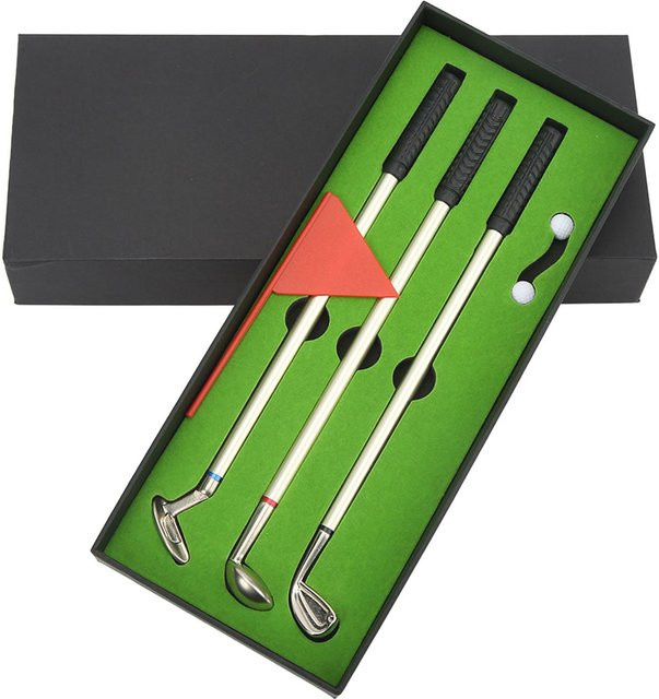Igeteck Golfstift Geschenkset mit Mini-Kugelschreiber, Flagge und Aufbewahrungsbox in Multicolour für Erwachsene - Bild 1