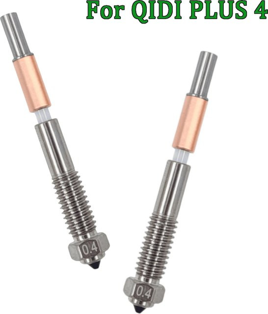 QIDI Bimetalldüse für QIDI Plus 4 mit Keramik-Schnellentfernungsdüse und Isolationsintegration, Farbe: Silber, Durchmesser: 0,2 mm, 0,4 mm, 0,6 mm, 0,8 mm - Bild 1