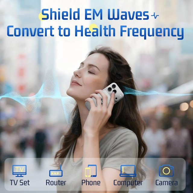 HENNCER EMF BioChips Anti-Strahlung Aufkleber zum Schutz für Laptop, Tablet und Smartphone in Silber - Bild 1