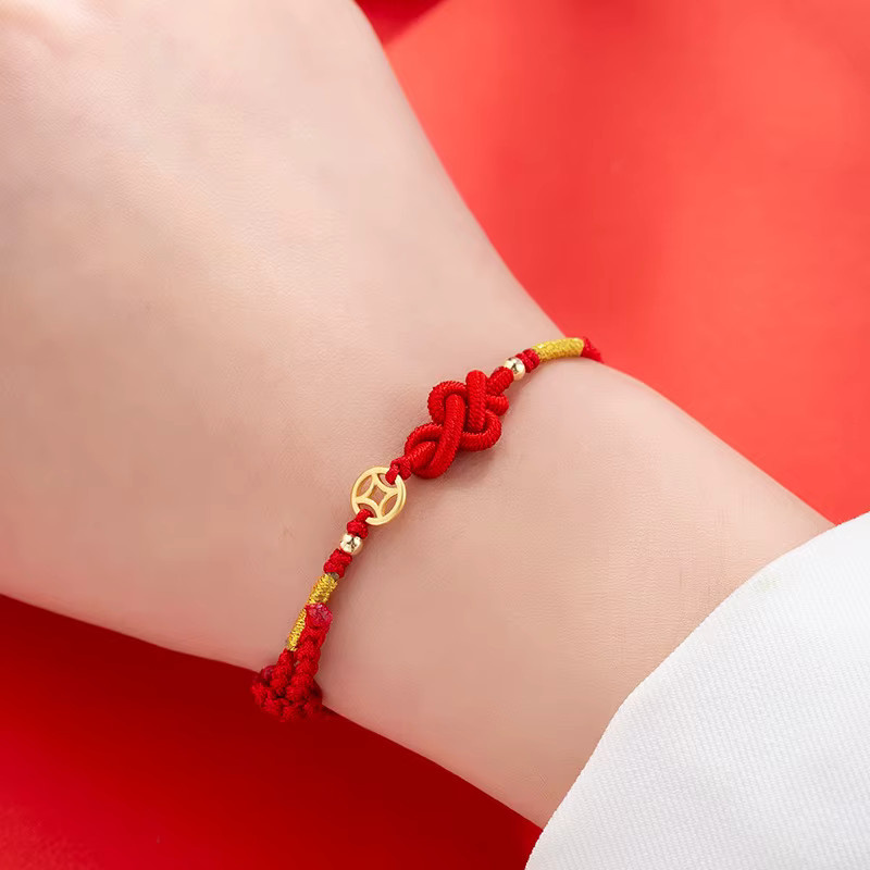 Rinhoo Armband, Rot, String, Unisex - Bild 3