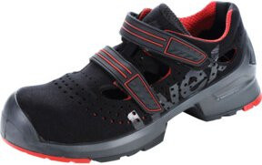 Uvex Sicherheitssandale 1 x-tended support S1P in Schwarz/Rot, Größe 52 - Bild 1