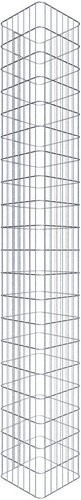 Gabiona Gabionensäule aus verzinktem Stahl in Silbergrau, B/T/H: 37 x 37 x 200 cm - Bild 1