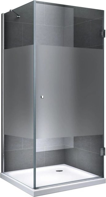 Eger Duschkabine rechteckig aus Glas, frosted, B/T/H: 100 x 100 x 190 cm - Bild 1