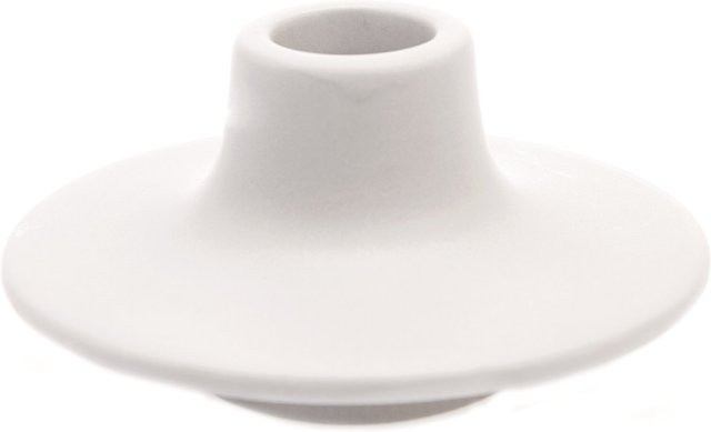 Rico Design Keramikkerzenhalter Weiß, B/T/H: 9 x 9 x 4,8 cm - Bild 1