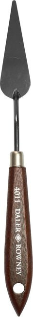 Daler-Rowney Malmesser Spitz mit Holzgriff und Messerklinge in Silber und Braun, 9 cm, FSC-zertifiziert - Bild 1