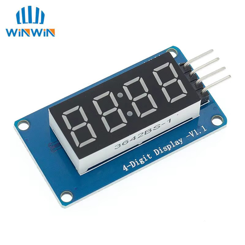 AITEWIN ROBOT TM1637 4-Bit Digitales LED-Anzeige Modul für Arduino, 0,36 Zoll 7-Segment-Anzeige, Rote Anode, Vier Serielle Treiberplatine - Bild 2