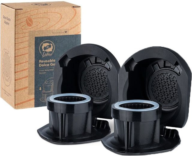 icafilas Wiederverwendbarer Adapter für Dolce Gusto EDG MINI Me Maker und Nescafe Genio S Plus, kompatibel mit Nespresso Kaffeekapseln, Schwarz - Bild 1