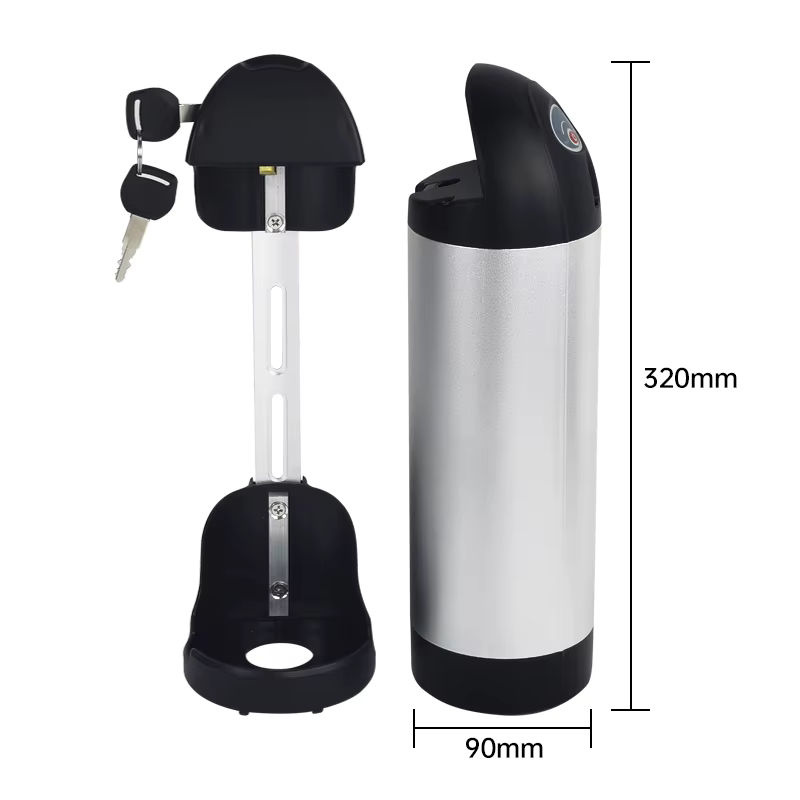 E-Bike Batterie 36V mit Side Release für City und Mountainbikes in Silber - Bild 2