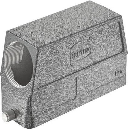 HARTING Tüllengehäuse aus Aluminium in Grau Matt, Artikelnummer 19 37 024 0548 - Bild 1