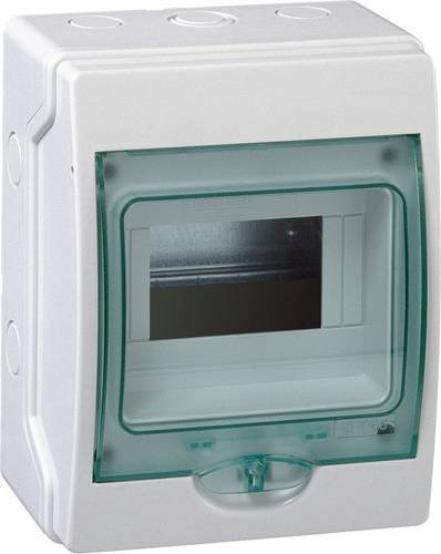 Schneider Electric Kleinverteiler 13442 zur Oberflächenmontage, 6 Teilungen, 1 Reihe, Weiß - Bild 1