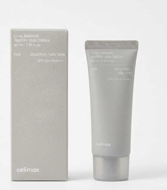 celimax Dual Barrier Wässrige Sonnencreme LSF 50+, 40 ml, Trockene & Empfindliche Haut - Bild 1