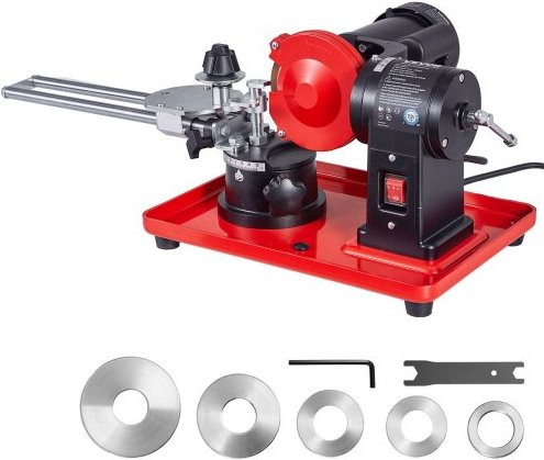 VEVOR Sägeblattschärfgerät 370W mit 2890 U/min, Kreissägeblattschleifer in Rot für Sägeblätter von 80 mm bis 700 mm mit 125 mm Schleifscheibe - Bild 1