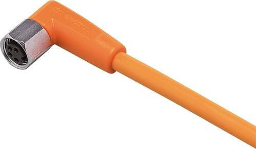 ifm electronic Anschlussleitung EVT141 mit Buchse, gewinkelt, 4 Polzahl, orange, 25 m - Bild 1