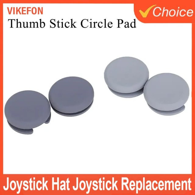 VIKEFON Ersatz Joystick Thumb-Stick Kreis Pad Set für Nintendo 3DS, 3DS XL, 3DSLL und 2DS in Grau, 2 Stück - Bild 1