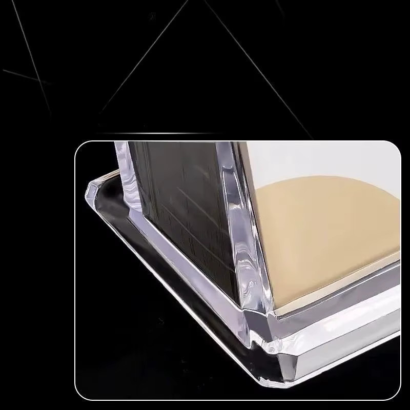 HUALIWEN Visitenkartenbox aus transparentem Acryl mit mehreren Fächern für professionelle Aufbewahrung - Bild 2