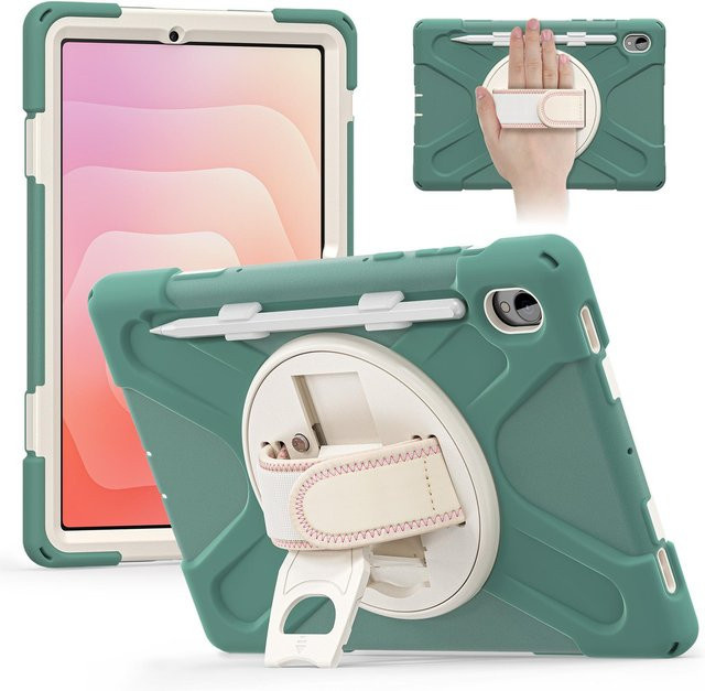 Armor Kids Stoßfeste Tablet-Hülle für Samsung Galaxy Tab S11 11 Zoll SM-X730 SM-X736 SM-X736B in Grün mit Ständer und Tragegurt - Bild 1