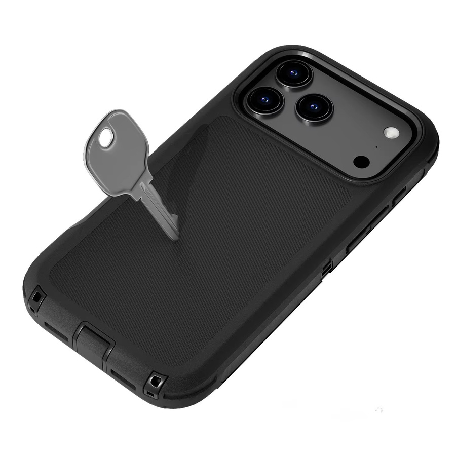 OTT Hochleistungs-Schutzpanzerhülle mit Gürtelclip für iPhone 18 17 Air 16 15 14 Plus 13 Pro Max, stoßfeste Hülle in Schwarz, Pink oder Grün - Bild 3