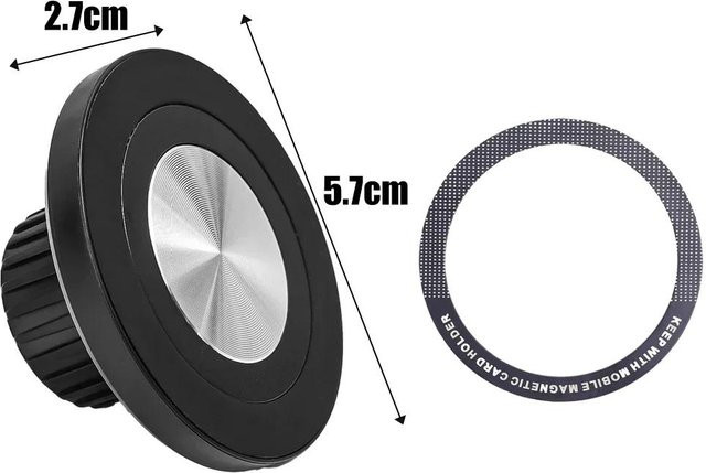 Universelle magnetische MagSafe Autohalterung in Schwarz für 17mm Kugelkopfbasis - Bild 1