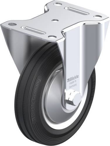 Blickle Bockrolle B-V 162R-FA in Schwarz und Silber, Rad-Durchmesser: 160 mm, Tragfähigkeit: 135 kg - Bild 1