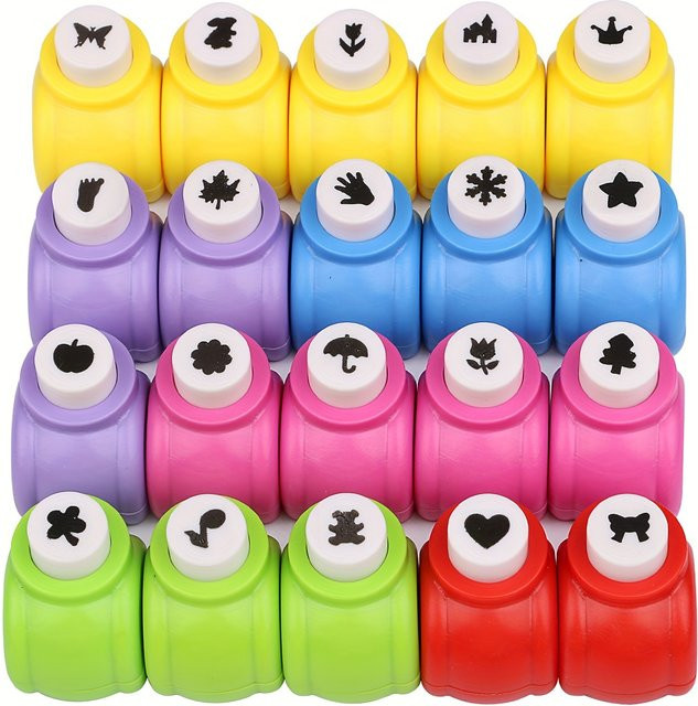 10-teiliges Mini-Prägeschlag-Set in gemischten Farben für kreative Papierstanzen und Bastelarbeiten - Bild 1