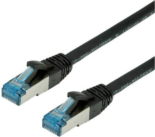 Value RJ45 Patchkabel CAT 6a S/FTP Ethernet LAN Schwarz 5,00 m - Bild 1