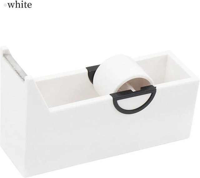 VFDVDF Klebebandspender aus Kunststoff in Weiß für Bürobedarf und Verpackung - Bild 1